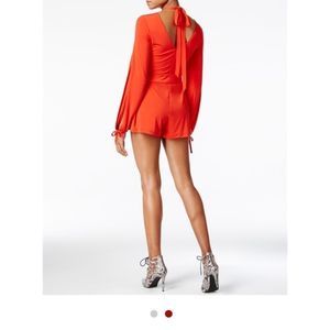 Guess dressy, red, open sleeve romper